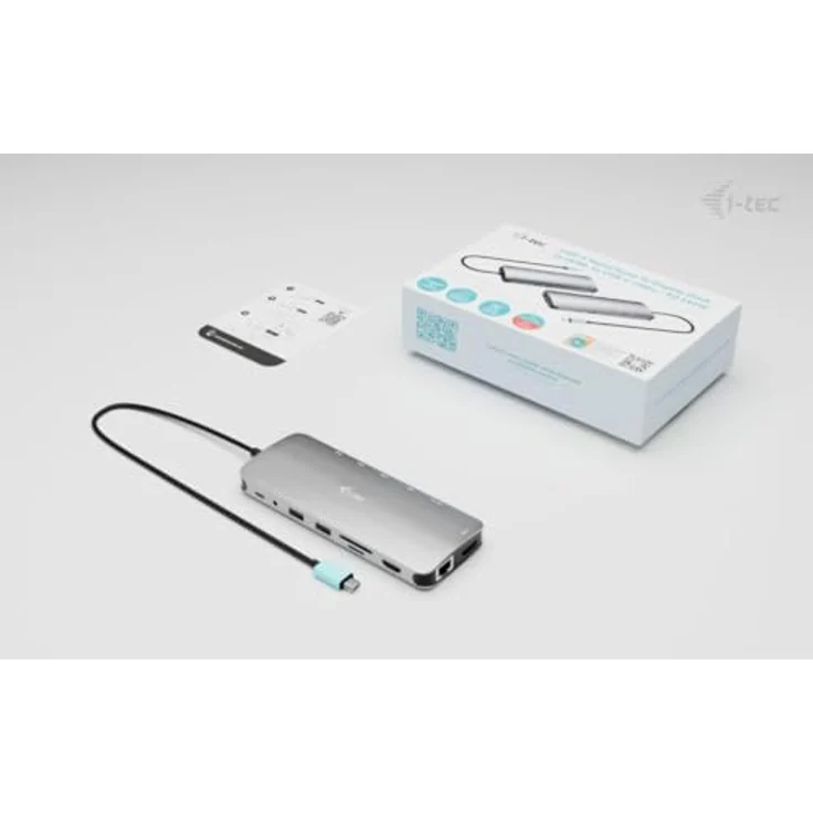iTEC USB-C Metal Nano Dock 2x HDMI 1x Video GLAN Audio/Mic 1xSD/microSD, Vielseitige Dockingstation mit 140 Watt Ladeleistung, Robuste Metallkonstruktion – Bild 9