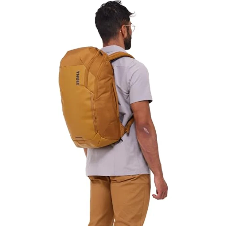 Thule Chasm Laptoprucksack 26 L, 100% recycelte Materialien, gepolstertes Fach für Netzteile, Golden 26 – Bild 5