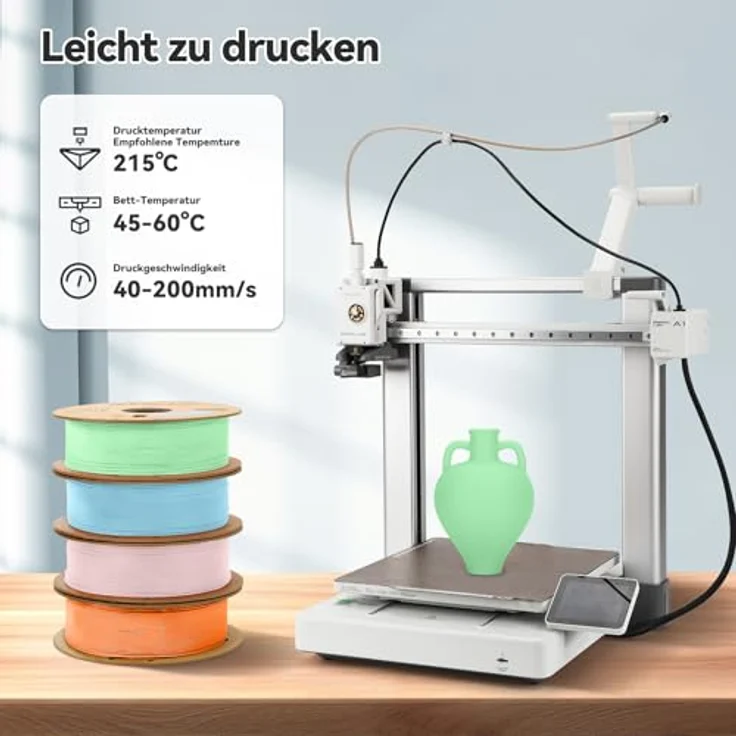 3DHoJor Matte PLA Filament 4KG, 1.75mm Pastell, hohe Zähigkeit, vacuumversiegelt – Bild 2