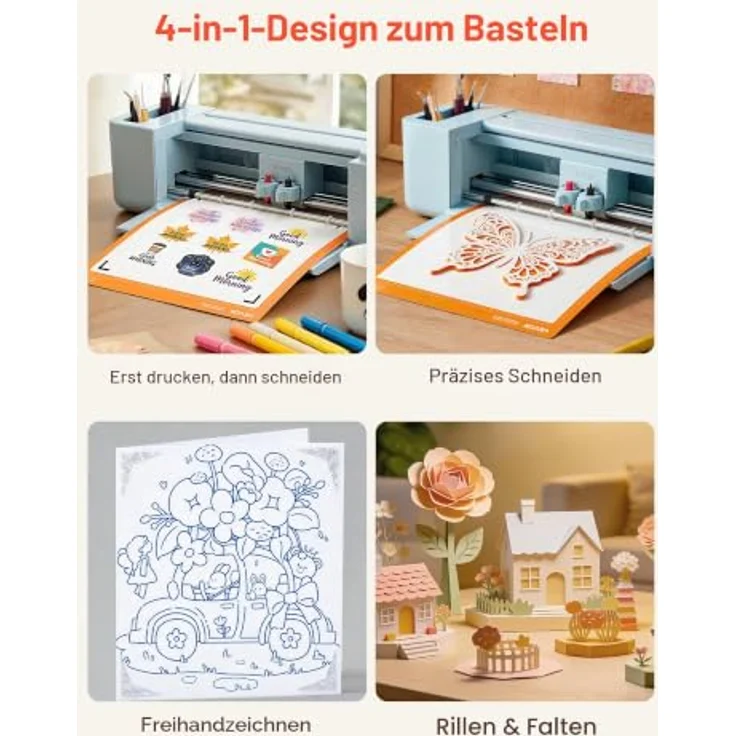 VEVOR Vinylschneidemaschine 30 cm, Schneideplotter mit Tastensteuerung, kompatibel mit Mac/Windows/Android/iOS, ideal für Bastelarbeiten und Wohnaccessoires – Bild 4
