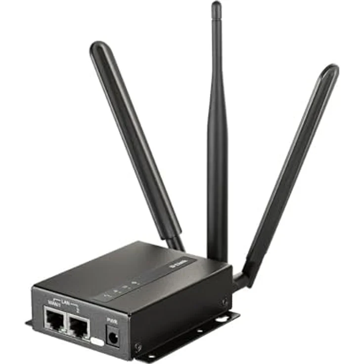 D-Link DWM-313, 4G Industrie-Router mit VPN, Wi-Fi 4, Double SIM, Gigabit Ethernet, schwarz – Bild 1