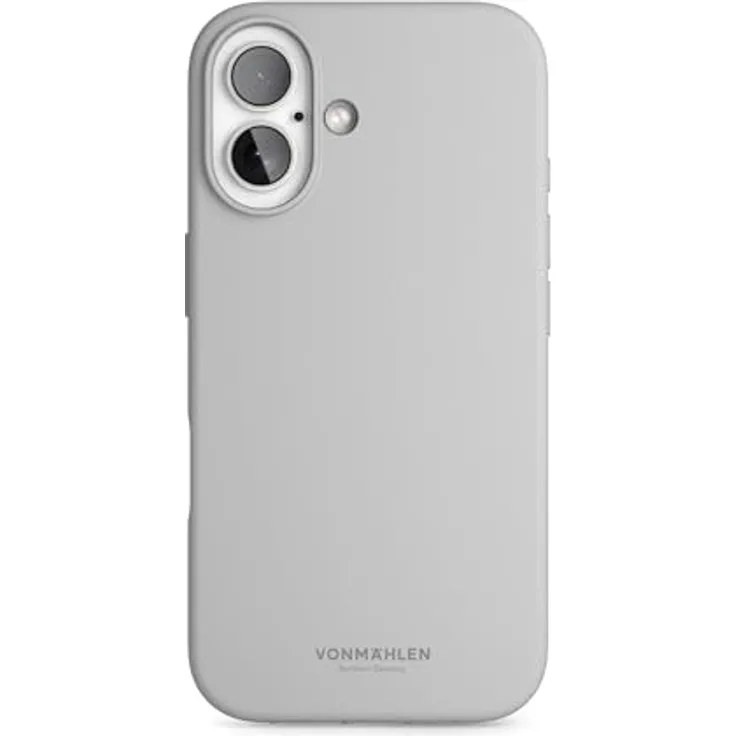 Vonmählen Soft Silicone Case Cover für Apple iPhone 16, Hellgrau, Versandkostenfrei