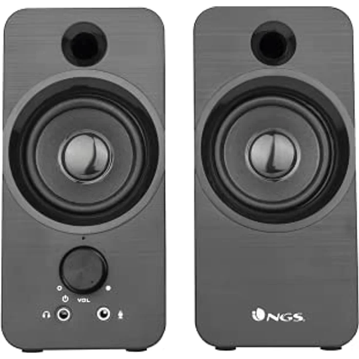 NGS SB 350, 2.0 PC-Lautsprecher mit 2x6 Watt RMS, Schwarz – Bild 1