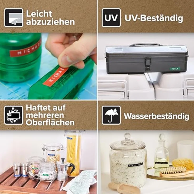 DYMO Beschriftungsgerät Omega, Prägegerät mit Drehregler, ergonomischem Soft-Touch-Griff und Standfunktion, schwarz – Bild 6