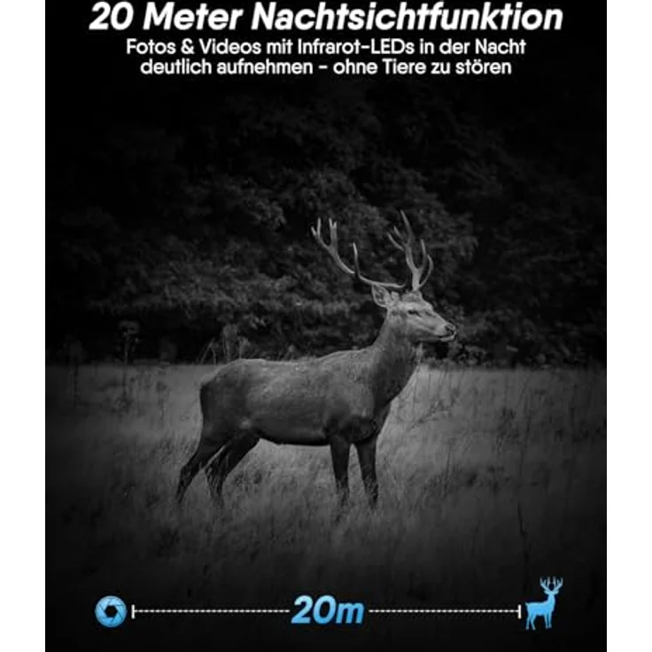 Rollei Wildkamera 4G SIMConnect, 32 Megapixel Fotokamera mit 4K Videoaufnahme und App-Steuerung – Bild 5