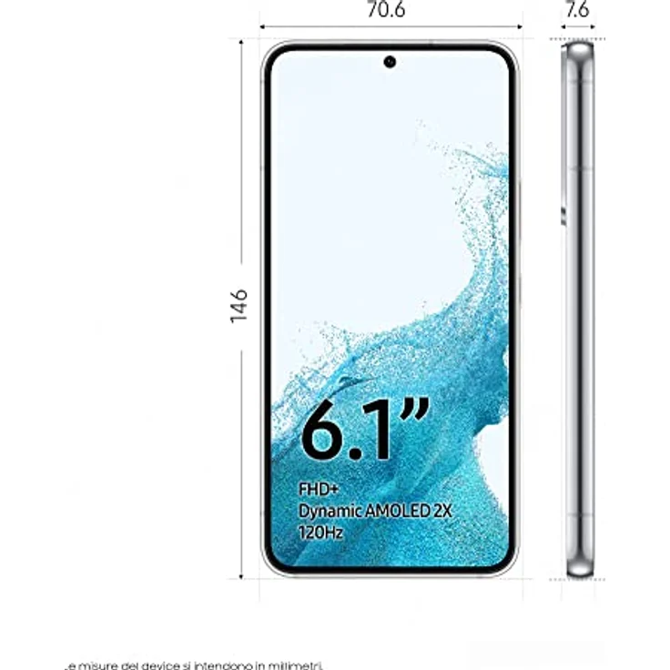 Samsung Galaxy S22 SM-S901B 15.5 cm (6.1) Dual SIM Android 12 5G USB Type-C 8 GB 128 GB 3700 mAh White – Bild 3