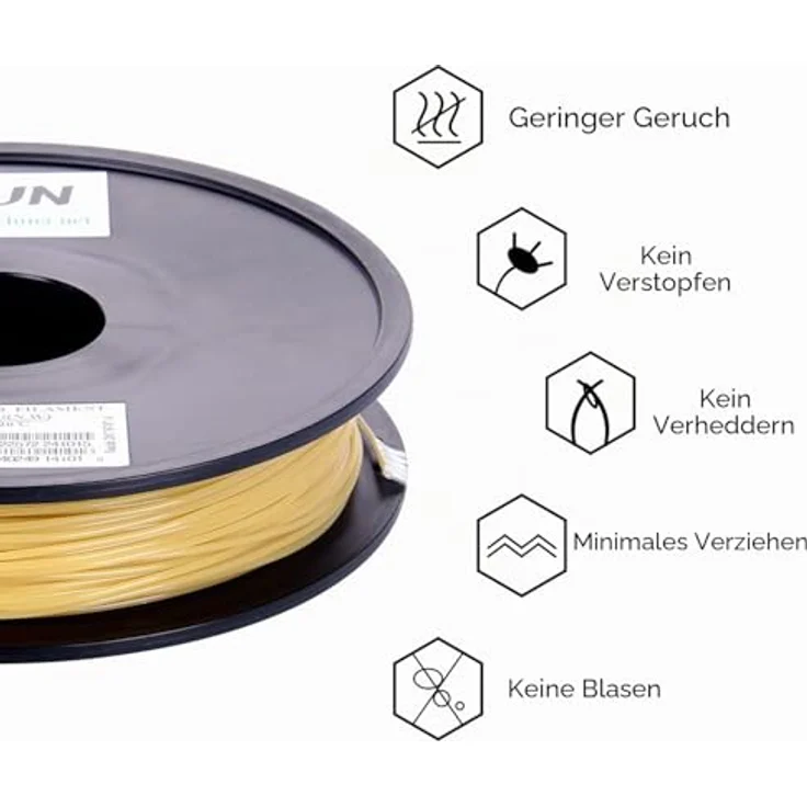 eSUN Wasserlösliches PVA Filament 1.75 mm, Natürlich, 1KG - Ideal für komplexe 3D-Drucke, hohe Präzision, verpackt im Vakuumbeutel – Bild 4