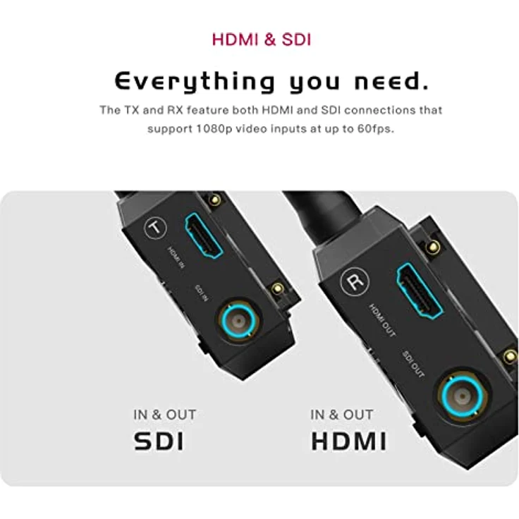 Accsoon CineView SE Drahtlose Bildübertragung Wireless Image Übertragung Video Sender und Empfänger,Dual-Band Übertragung,Reichweite von 1200 ft/350m,Latenz 0.05s&1080P HD Video, HDMI und SDI – Bild 3