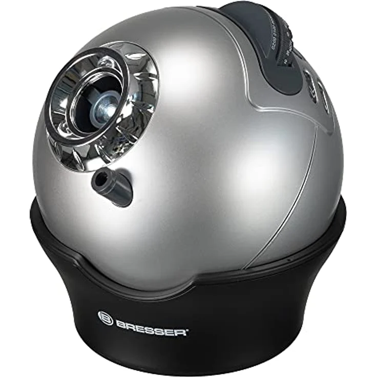 Bresser Junior Astro Planetarium Deluxe zur Projektion des Sternenhimmels mit Sternschnuppenfunktion und uhrzeitgenauer Darstellung durch zwei integrierte Motoren, grau – Bild 3