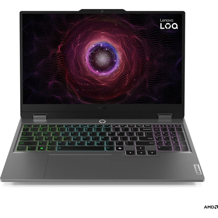 Lenovo LOQ 15ARP9, 15.6" Gaming-Notebook mit RTX 3050, 512 GB SSD, 16 GB RAM, grau