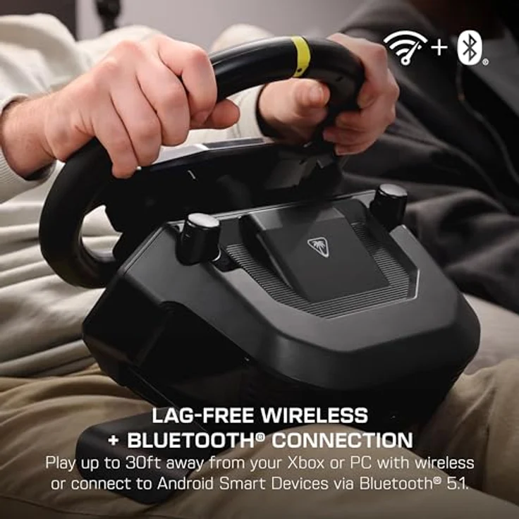 Turtle Beach Racer, Wireless Racing Wheel für Xbox & PC, 360-Grad-Drehung, kabellose 2,4-GHz-Verbindung, bis zu 30 Stunden Akku-Laufzeit – Bild 5