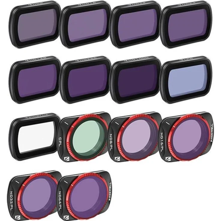Freewell 14 Filter Set für DJI Osmo Pocket 3, inkl. ND und CPL Filter, praktisches Schutzcase und Reinigungstuch