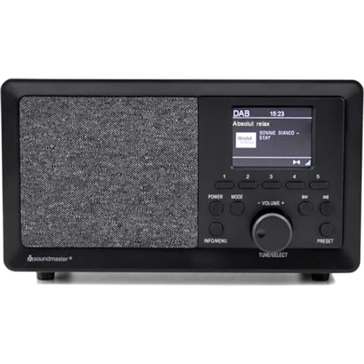 Soundmaster DAB+/UKW-RDS Radio DAB350BR, USB-MP3 Wiedergabe, 6,1 cm Farbdisplay, braun – Bild 2