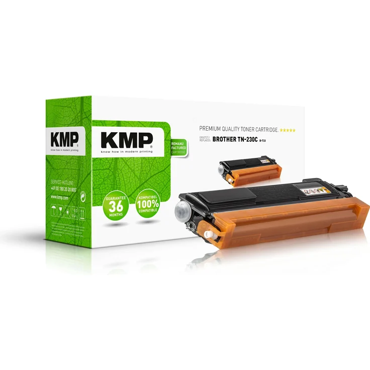 KMP B-T33, Tonerpatrone kompatibel, Cyan, für Brother DCP/HL/MFC, 1400 Seiten Leistung