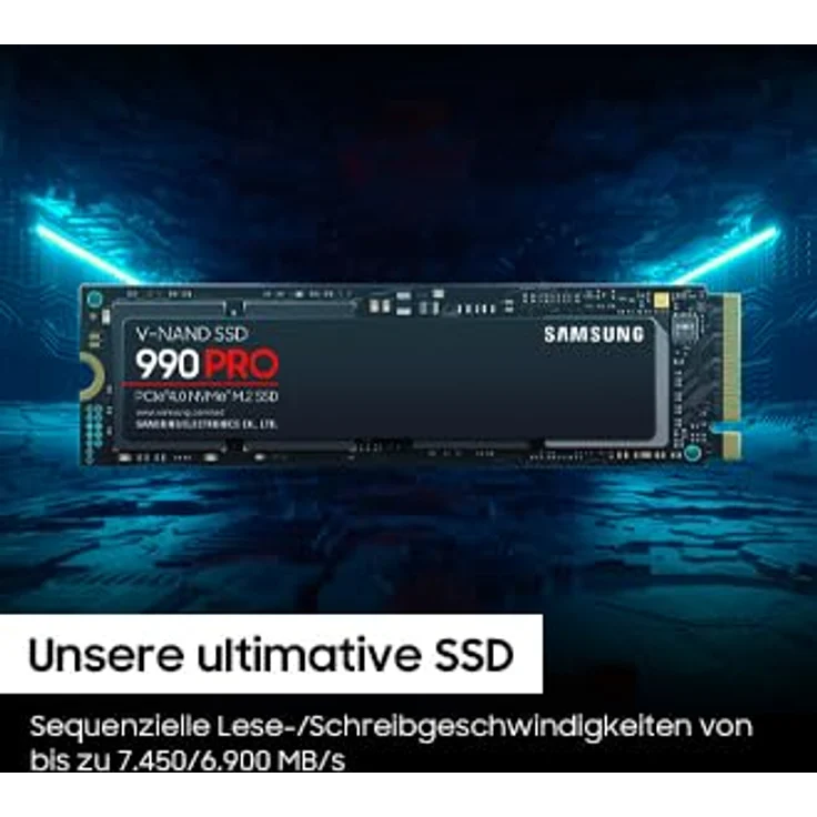 Samsung 990 PRO NVMe M.2 SSD, 4 TB, PCIe 4.0, 7.450 MB/s Lesen, 6.900 MB/s Schreiben, Interne SSD, Für Gaming und Videobearbeitung, MZ-V9P4T0BW – Bild 3