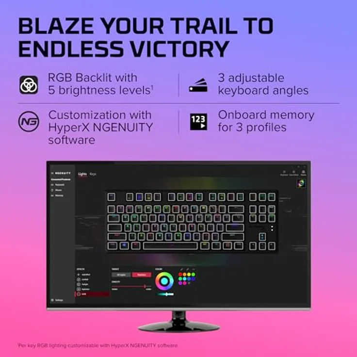 HyperX HX-KB7AQX-US Alloy Origins Core, RGB Mechanische Gaming Tastatur, Tenkeyless, HyperX Aqua, (QWERTY - US Layout) – Bild 5