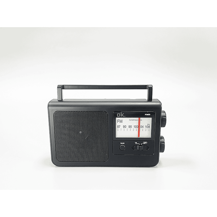 OK. ORF 250 Tragbares FM Radio, analoges Display, schwarz