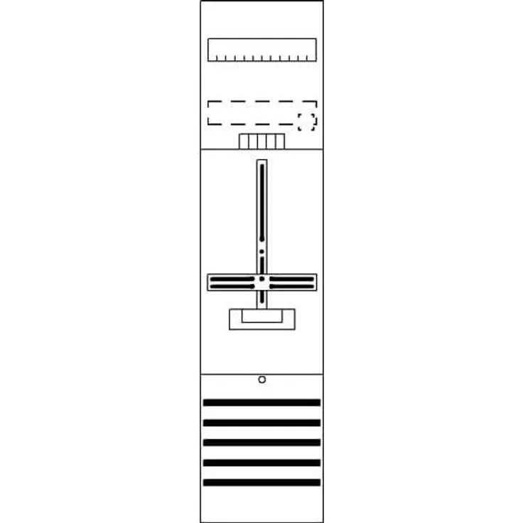 STRIEBEL & JOHN Zählerfeld 7RE 1Z verdrahtet mit Zählerkreuz, 1-stöckig, grau, IP2XC, 63 A