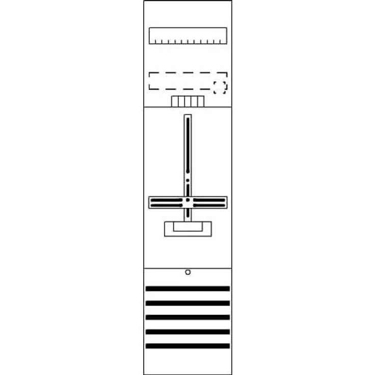 STRIEBEL & JOHN Zählerfeld 7RE 1Z verdrahtet mit Zählerkreuz, 1-stöckig, grau, IP2XC, 63 A – Bild 1