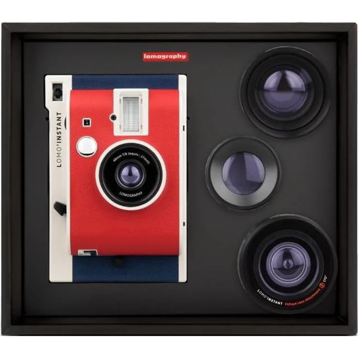 Lomo Lomo'Instant, Sofortbildkamera mit eingebautem Blitz, Fokusbereich 0,4 m bis unendlich, Mehrfarbig