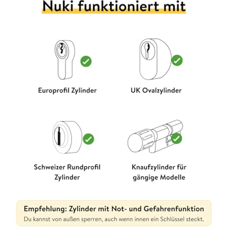 Nuki Smart Lock Pro (4. Generation), smartes Türschloss mit WLAN und Matter für Fernzugriff, elektronisches Türschloss macht das Smartphone zum Schlüssel, mit Akku Power Pack, schwarz – Bild 5