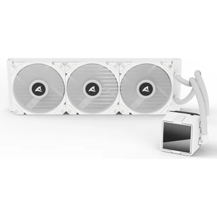 Sharkoon S60 ARGB AIO Weiß, 360-mm Wasserkühlung mit 3x 120-mm ARGB-PWM-Lüftern, kompatibel mit LGA 1700/1851 und AM4/AM5 – Bild 5