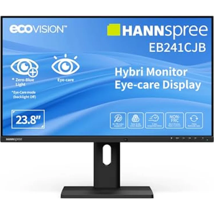 Hannspree EB241CJB, 23,8 Zoll FHD Monitor mit 6 ms Reaktionszeit und 16,7 Millionen Anzeigefarben – Bild 2
