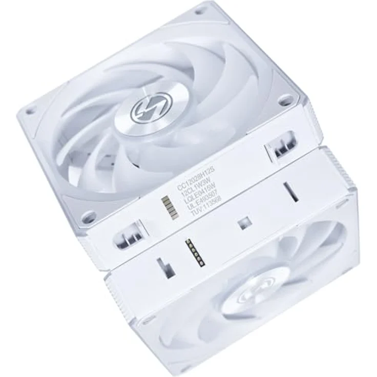 Lian Li UNI FAN CL Wireless, 3er-Pack 120mm Gehäuselüfter mit Dual-Zone-RGB-Beleuchtung, weiß – Bild 9