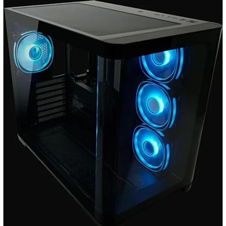 LC-Power GEH Midi ATX 8001B Pro-Storm Dark, PC-Gehäuse mit optimierter Luftzirkulation – Bild 2
