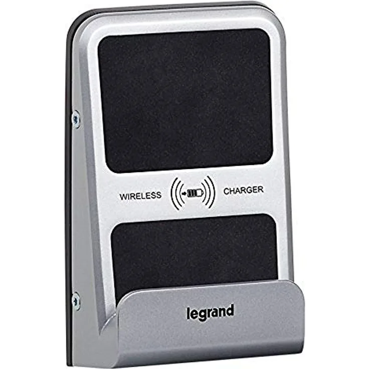 Legrand, Robuste Qi-Wireless Charging-Station zum Installationsdosen-Einbau, Induktives Ladegerät für iPhone8, iPhone 8 PLUS, Samsung Galaxy S8 und für alle Qi-Standard-fähigen Smartphones, 077599