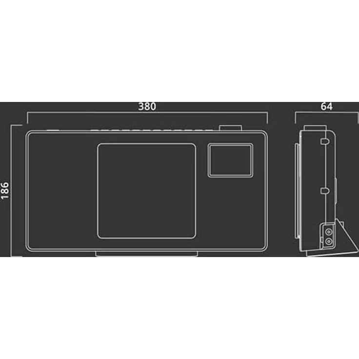 MUSE M-65 DBT Kompakt-System DAB+ - CD-Player - Bluetooth - AUX, USB 2X RCA Buchsen, Wandmontage, 2x20W, Schwarz – Bild 5