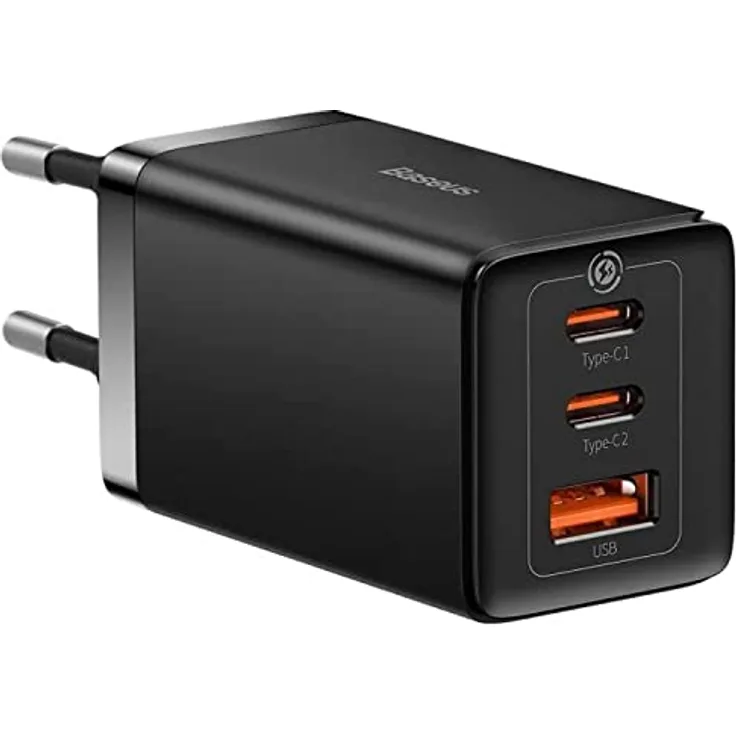 Baseus GaN5 Pro Wall Charger 2xUSB-C + USB, 65W (Black)