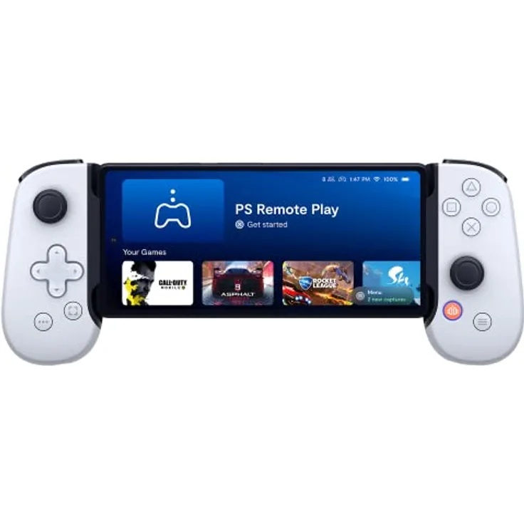 BACKBONE One Mobiler Gaming-Controller für das Android & iPhone 15 Series (USB-C) - PlayStation Edition - Verwandeln Sie Ihr Handy in eine Spielekonsole - Spiele Xbox, PlayStation, PR, Roblox & mehr