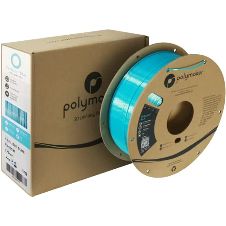Polymaker PolyLite PLA 1.75 mm, 1000 g, blau, 3D Filament mit Jam-Free Technologie und hoher Hitzebeständigkeit bis 140 °C – Bild 5