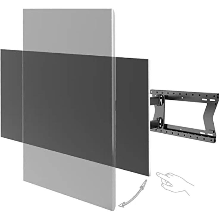 XTRARM TiTon 120 cm TV Wandhalterung, drehen, rotieren, 40kg, VESA max.400x400mm in schwarz – Bild 5