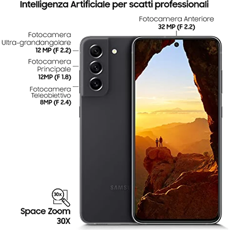 SIPP5 Samsung Galaxy S21 FE 5G 128 GB G990 Graphite Dual SIM EU – Bild 4