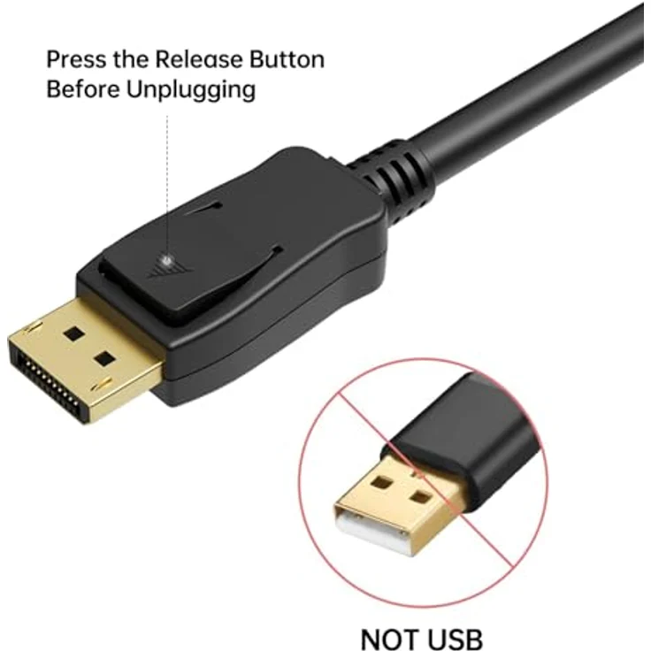 DisplayPort Auf HDMI Kabel, BENFEI 1.8m Display Port (DP) auf HDMI Kabel High Speed inkl. Audio-Übertragung | 1080p | Displayport (Stecker M) zu HDMI (Stecker A) | zertifiziert | Apple und PC – Bild 5