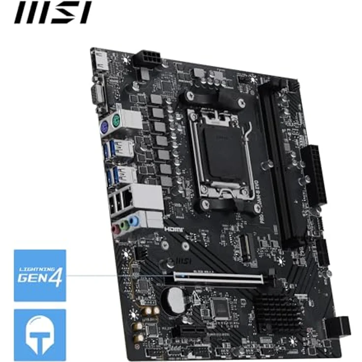 MSI PRO A620AM-B EVO, Micro-ATX Mainboard mit Sockel AM5, AMD A620, 1x PCIe 4.0 x16, geeignet für DDR5-RAM – Bild 5