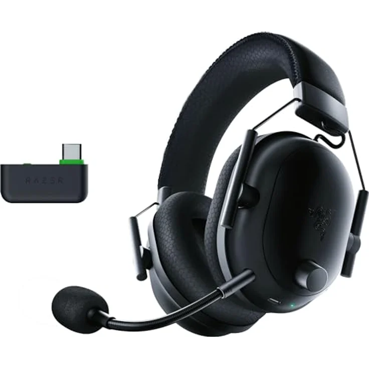 Razer Blackshark V2 Pro (Xbox) - Kabelloses Konsolen E-Sport Headset für Xbox S|X & One (Triforce 50mm Treiber, HyperSpeed Wireless 2,4 GHz, abnehmbares HyperClear Mikrofon) Schwarz – Bild 1
