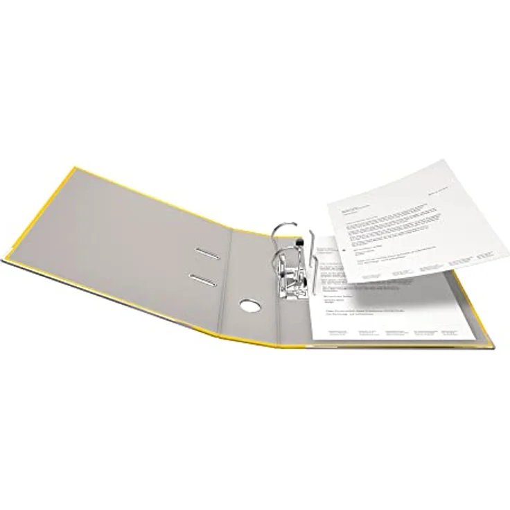 Falken Aktenordner Recycolor 80mm DIN A4 gelb, aus Kraftpapier - Falken Aktenordner Recycolor 80mm DIN A4 gelb – Bild 3