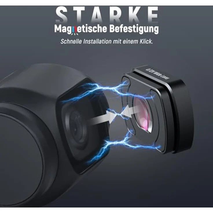 NEEWER 0,72x Weitwinkelobjektiv mit 112° Sichtfeld, kompatibel mit DJI Osmo Pocket 3 / 4 und Xtra Muse, asphärisches HD Optikglas mit Displayschutzfolie, LS-70 – Bild 6