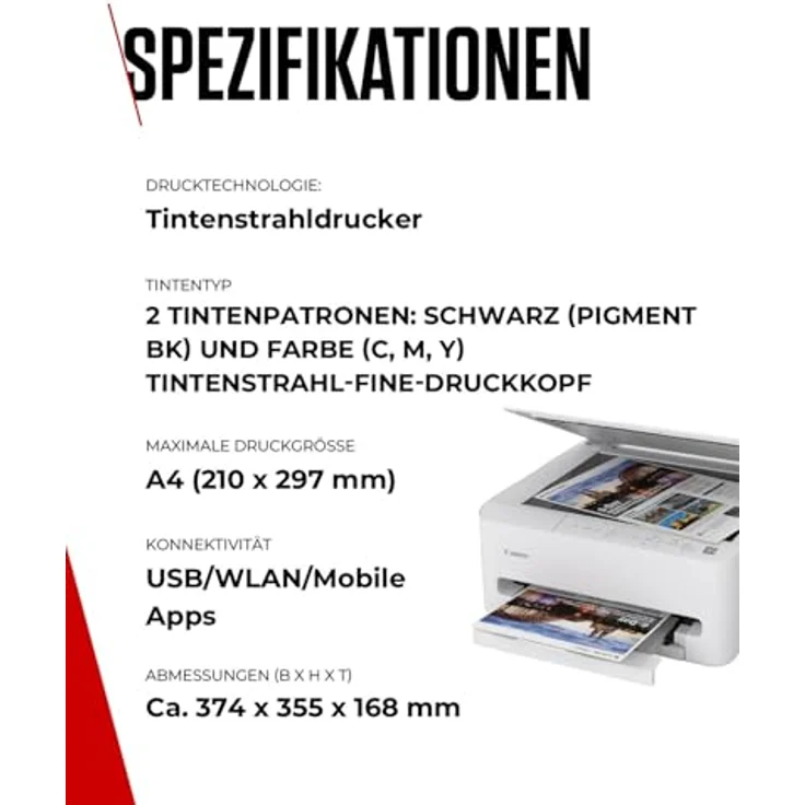 Canon Pixma TS4150i, All in One A4 Tintenstrahl Drucker mit 1200 x 1200 DPI – Bild 7