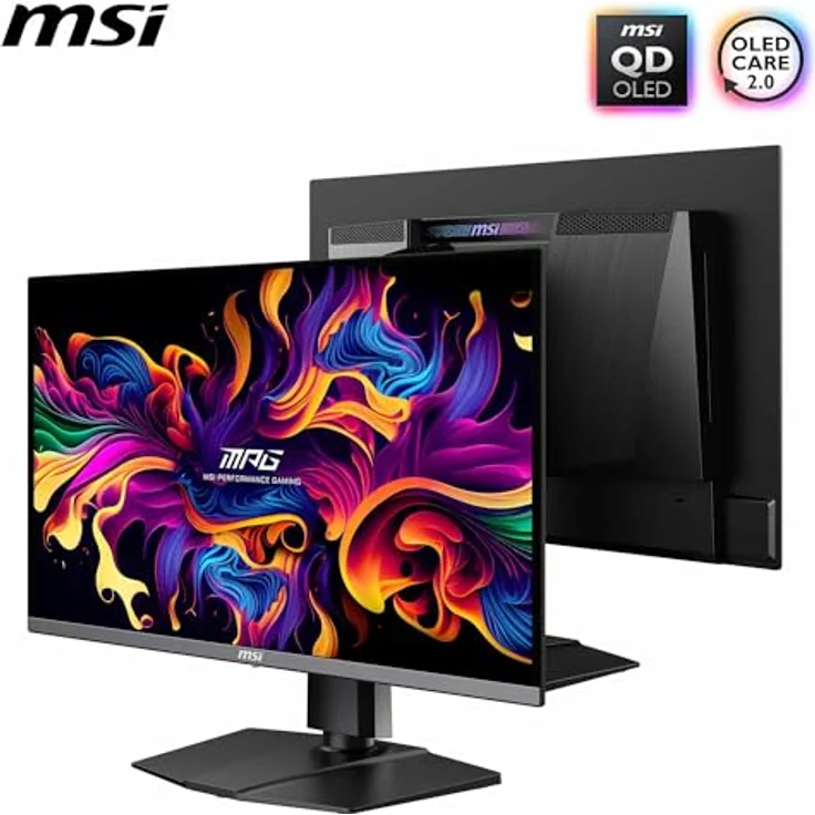 MSI MPG 272URX QD-OLED, 26,5 Zoll Gaming Monitor 4K UHD, 240Hz, 0,03ms, 99% DCI-P3, DisplayHDR True Black 400, DP 2.1a, HDMI 2.1, USB Typ-C – Bild 2