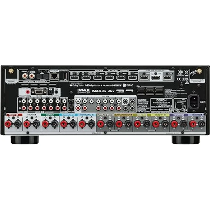 Denon AVC-X3900H 4K/8K 9.4-Kanal AV-Verstärker, 105 Watt, Dolby Atmos, HEOS Multiroom Technologie – Bild 3