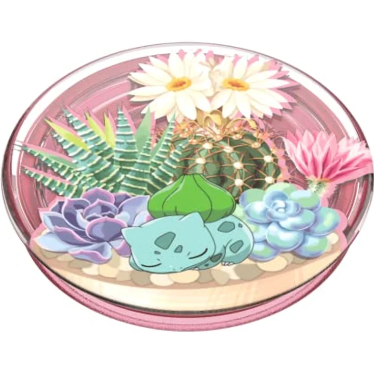 PopSockets: PopGrip - Ausziehbarer Sockel und Griff mit einem Austauschbarem Top für Smartphones und Tablets - Pokémon - Bulbasaur Terrarium – Bild 3