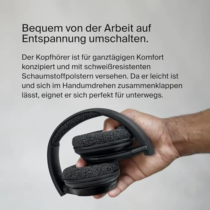 Belkin SoundForm Adapt kabelloser Over-Ear-Bluetooth-Kopfhörer, Headset für die Arbeit, zum Spielen, Gamen, für den Urlaub, mit integriertem Boom-Mikrofon, kompatibel mit iPhone, iPad, Galaxy usw. – Bild 5