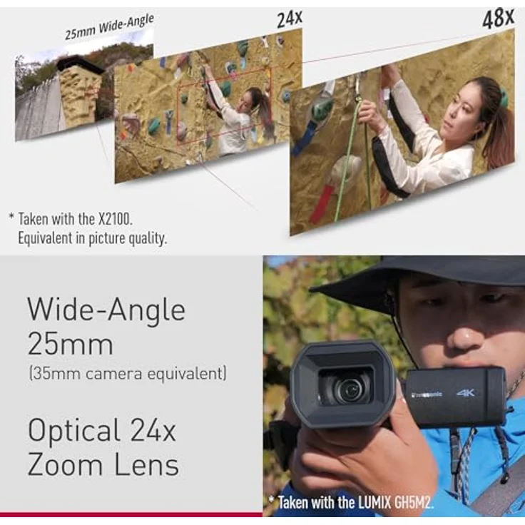 Panasonic HC-X1200E, 4K 60p Camcorder mit 24-fachem optischen Zoom, Schwarz – Bild 5