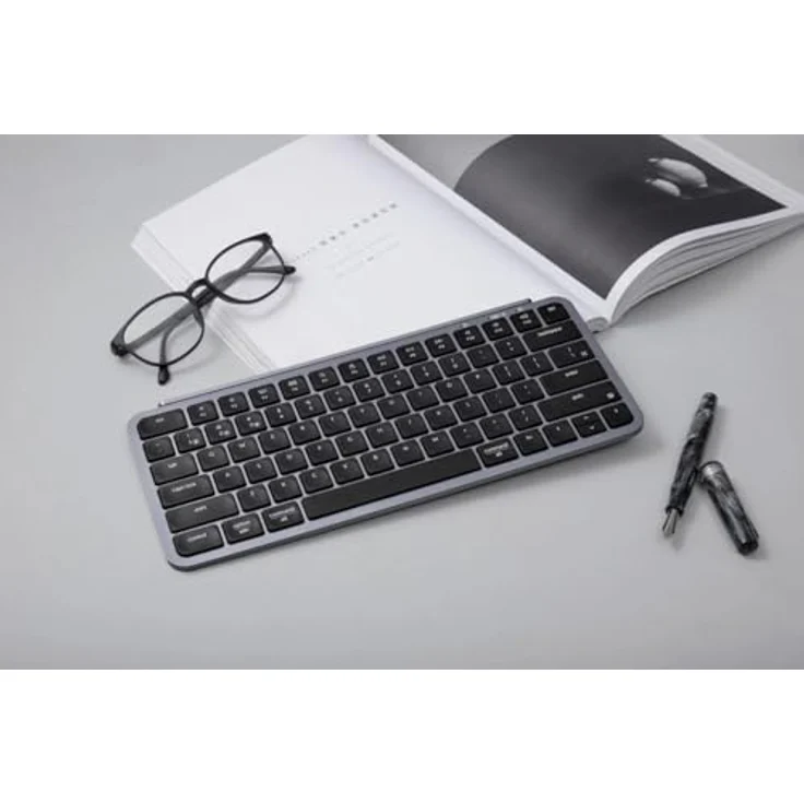 Keychron B1 Pro Ultraflache kabellose Tastatur mit ZMK-Anpassung, QWERTY US ANSI, 3-Modus Bluetooth/2,4 GHz/Kabel 425 g leicht mit 1.200 Stunden Akkulaufzeit für Mac/Windows - Grau – Bild 4