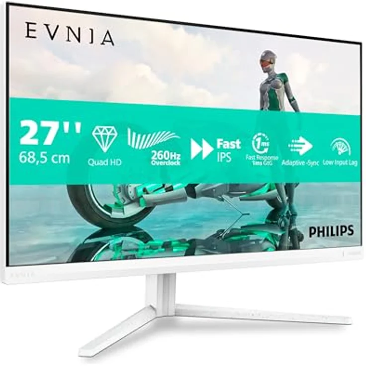Philips 27M2N3501PA 27 Zoll QHD Monitor, 260Hz, Fast IPS, 0,3ms MPRT, Adaptive Sync, HDR400, Höhenverstellung, Schwarz – Bild 1