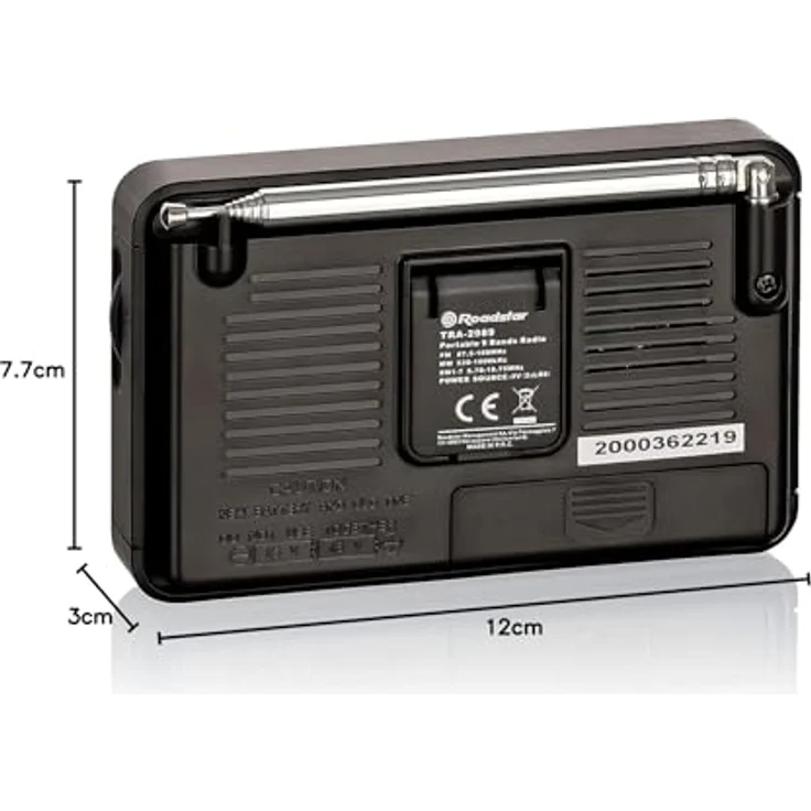 Roadstar TRA-2989 9-Band Weltempfänger mit FM, MW und 7 KW Bänder, Taschen-Radio, Batterie-Betrieb – Bild 2